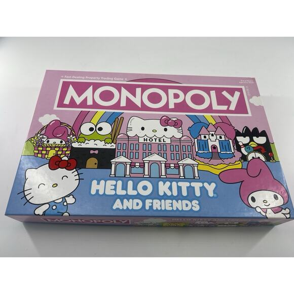 MONOPOLY HELLO KITTY and Friends Board Game Family Complete Collectible - Picture 1 of 10